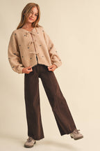 BOW EMBROIDERY SWEATER