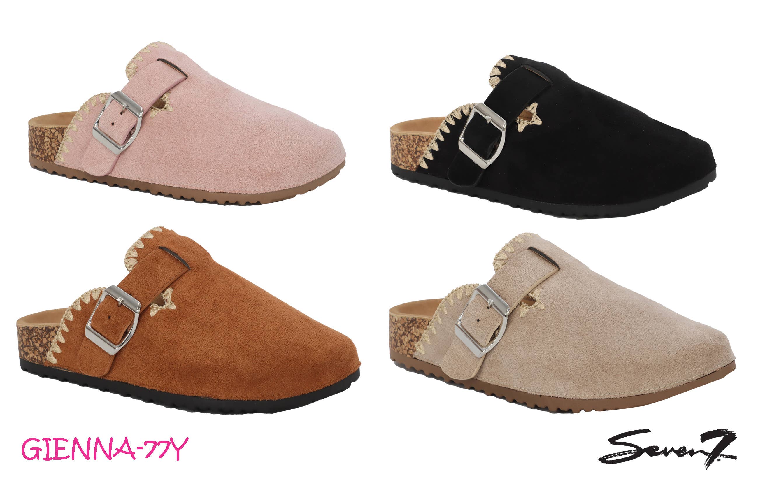 Girls Slip On Whipstitch Footbed Clogs Comfort Shoes