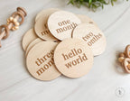 Modern Wooden Monthly Milestone Discs For Baby Photos