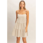 Striped Sleeveless A-Line Dress