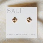 CLEO STUDS | gold clover earrings | chic stud earrings
