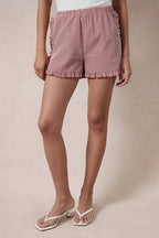 RUFFLE GINGHAM DOLPHIN SHORTS (multiple colors)