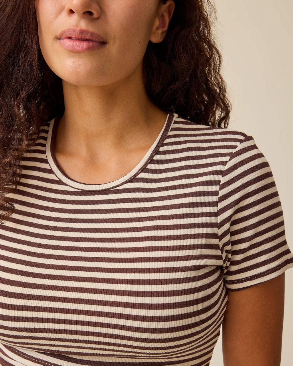 Fall Colors: Ribbed Bamboo Crew Neck Nursing T-shirt