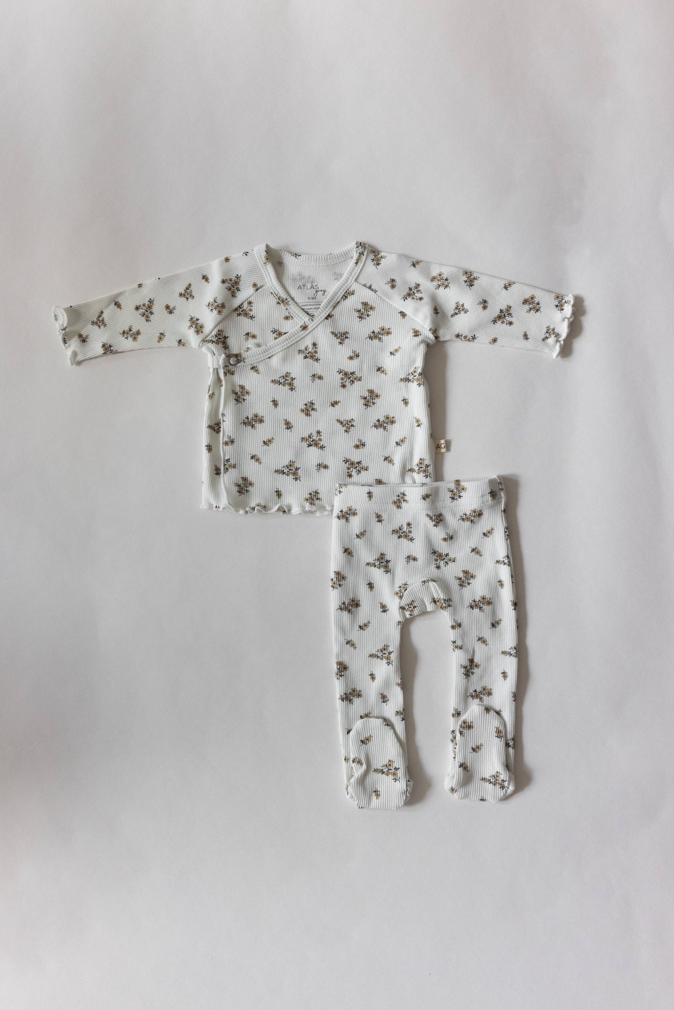Organic Kimono Ribbed Set