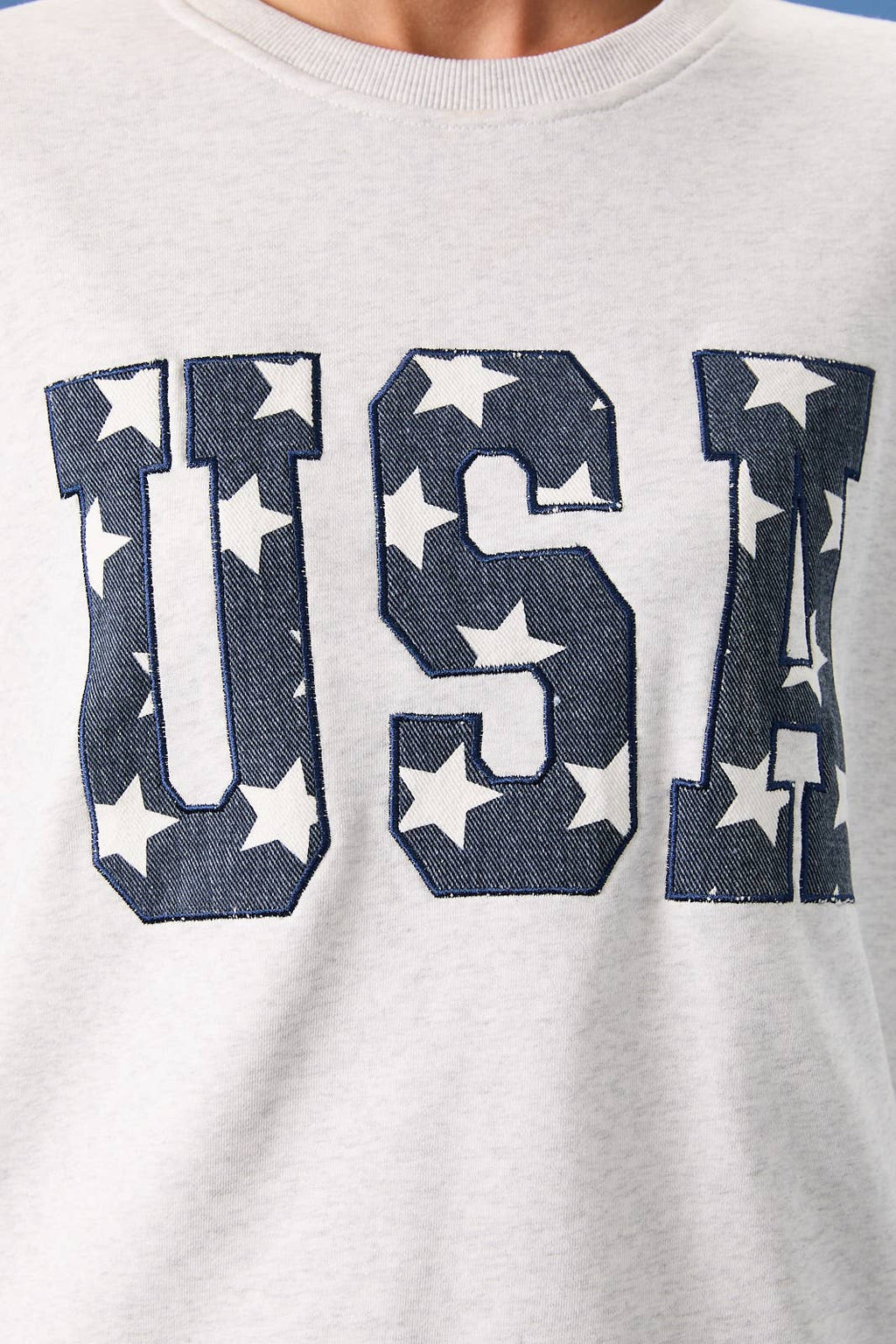 "USA" EMBROIDERY SWEATSHIRT