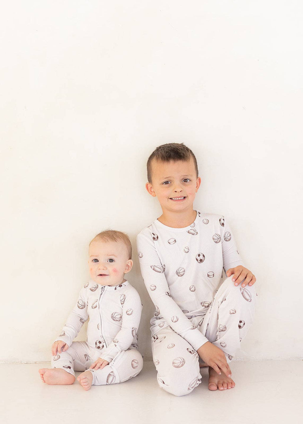 Sports (Ribbed) | Bamboo Zip Pajamas