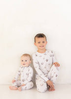 Sports (Ribbed) | Bamboo Zip Pajamas