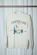 ROUND NECK LONG SLEEVE "CRATER LAKE" GRAHPIC SWEATSHIRT