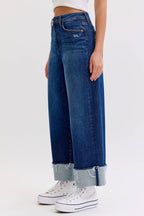 High Rise Crop Wise Leg With Cuff