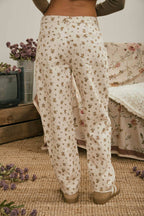 FLORAL DENIM PATTERN JEANS