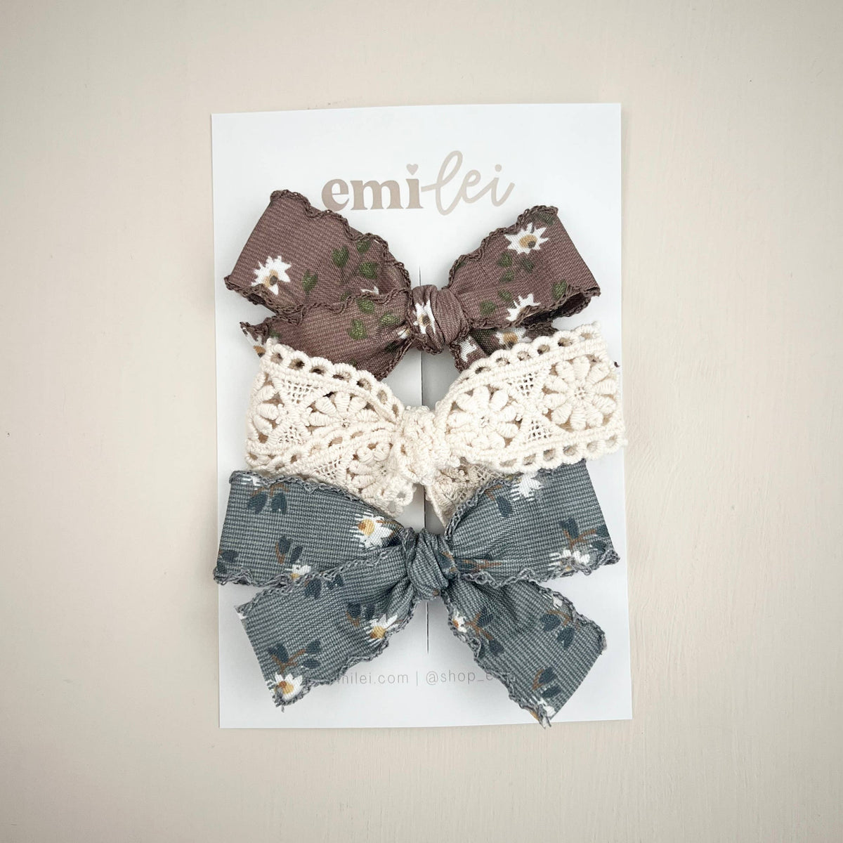 Alligator Clip Bow Set (3) #10