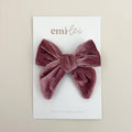 Velvet Fable Bow 2.0 Hair Clip - Plum Rose