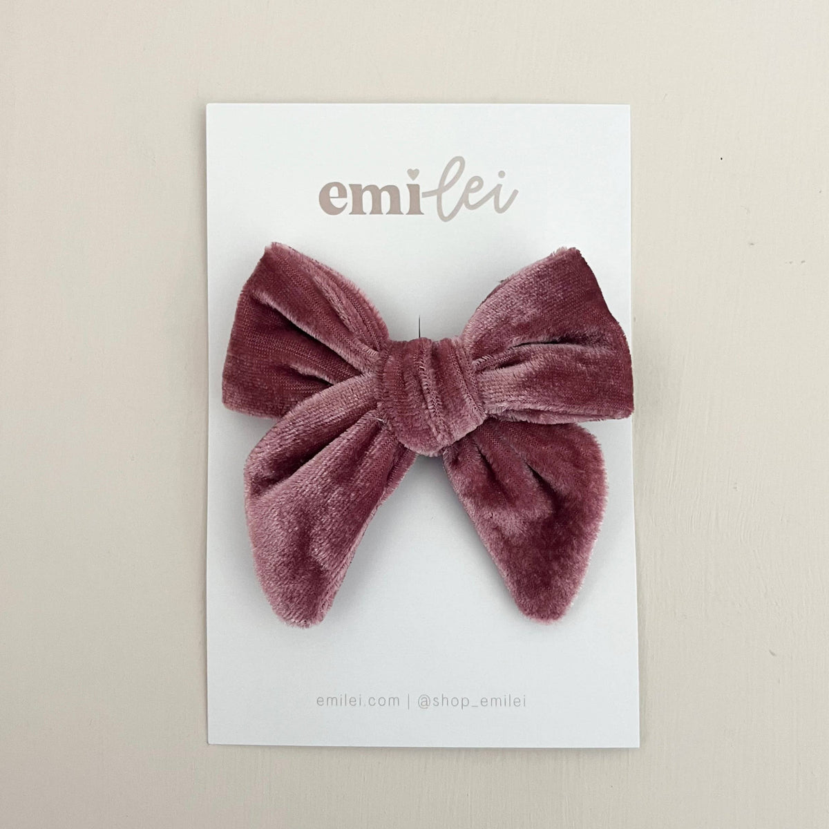 Velvet Fable Bow 2.0 Hair Clip - Plum Rose