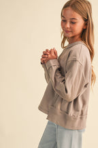 GIRLS CREW NECK SWEATSHIRT