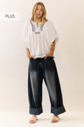 Plus The Striped Barrel Carpenter Culottes Pants
