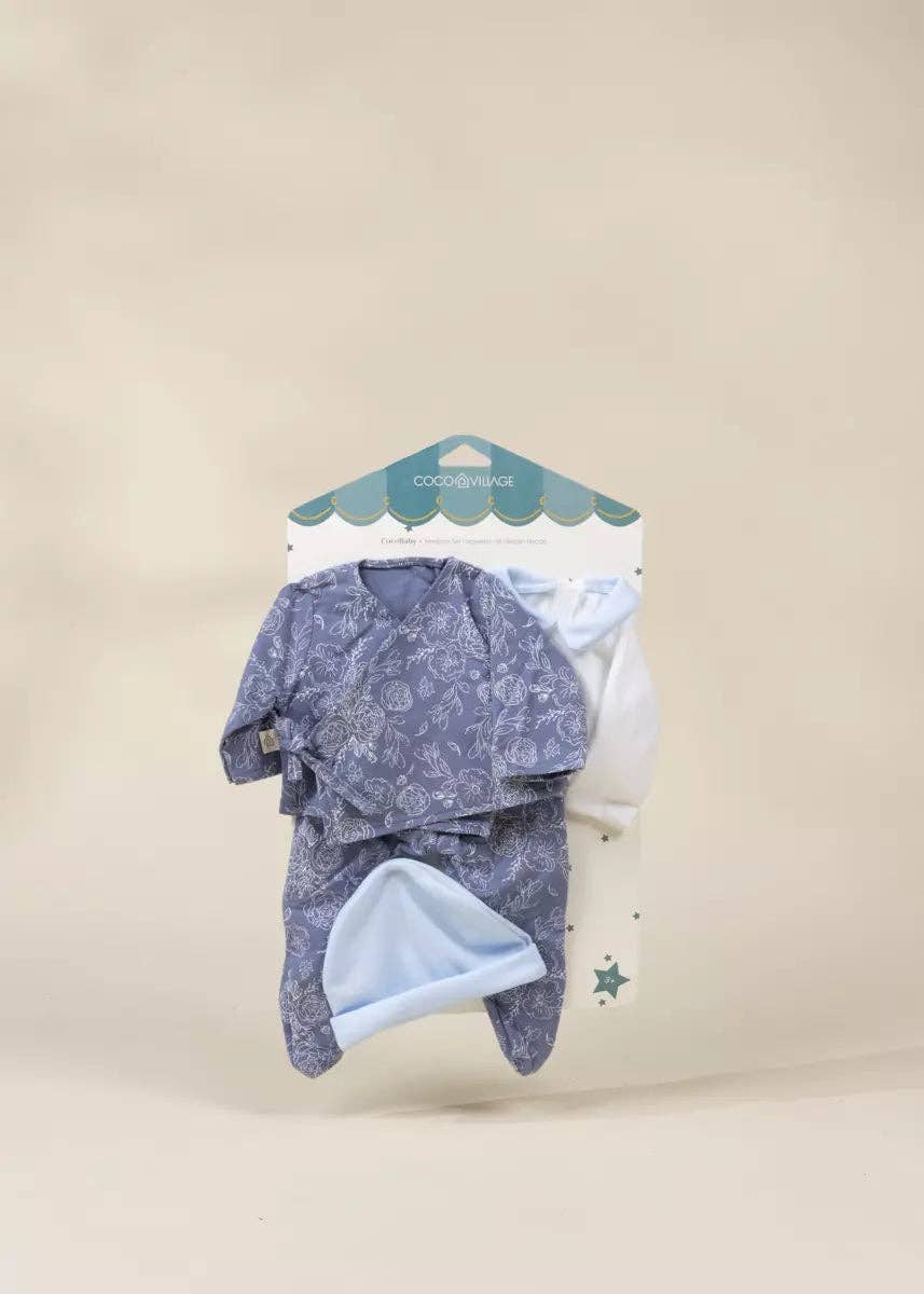 CocoBaby 18" (46 cm) Baby Play Doll Clothing Set – Newborn Set