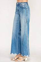 SUPER STRETCH HIGH RISE WIDE LEG w/ SEAM DETAIL