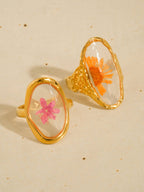 Mesa 18K Gold Non-Tarnish Sunflower Statement Ring