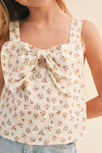 TWEEN GIRLS BOW FRONT SLEEVELESS TOP