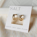 CRISS-CROSS HOOP EARRINGS | 18k gold | stud post hoops