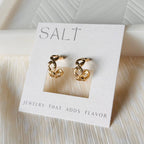 CRISS-CROSS HOOP EARRINGS | 18k gold | stud post hoops