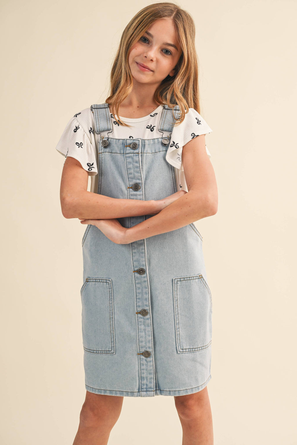 TWEEN GIRLS DENIM OVERALL DRESS
