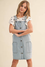 TWEEN GIRLS DENIM OVERALL DRESS