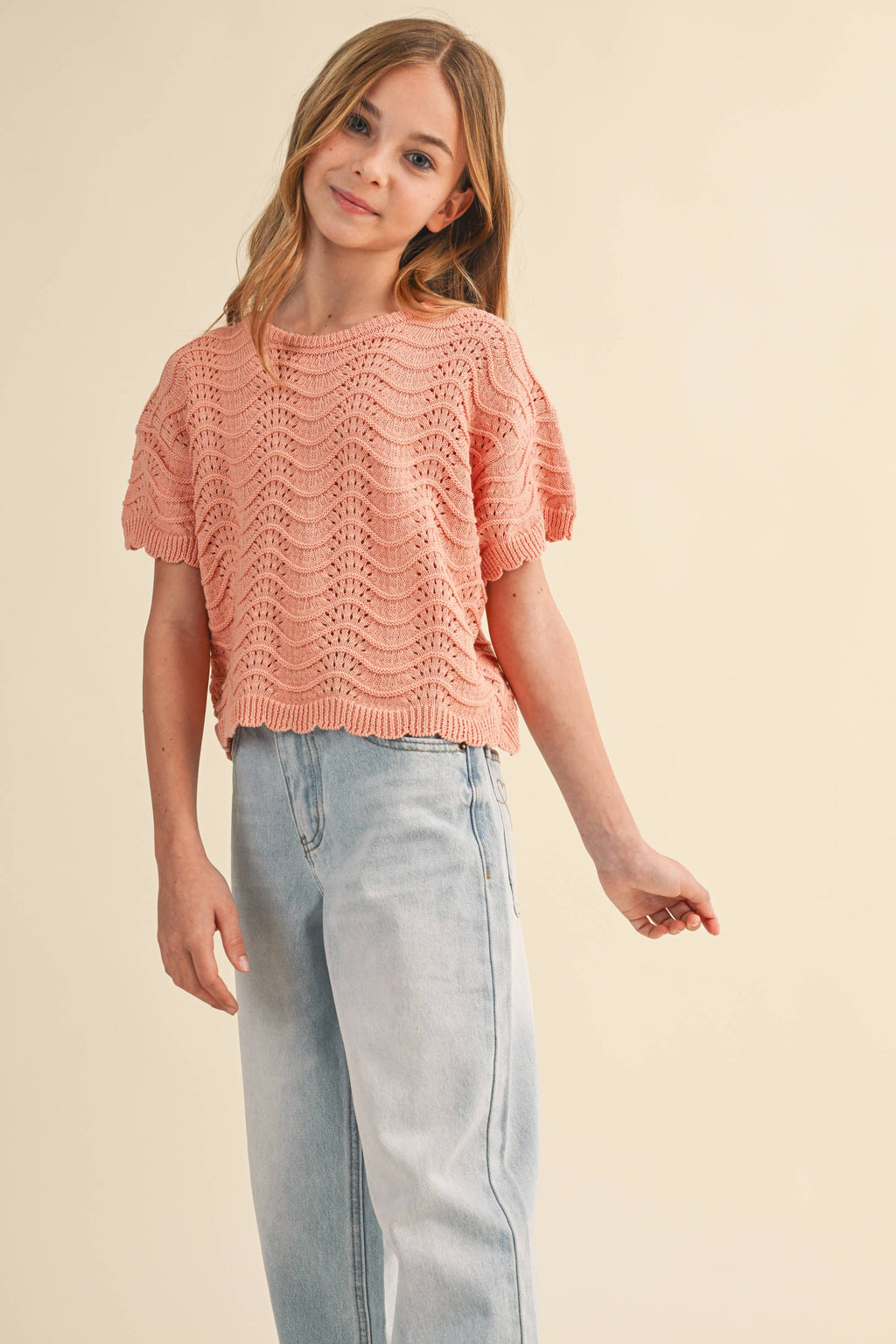 TWEEN GIRLS CROCHET TOP
