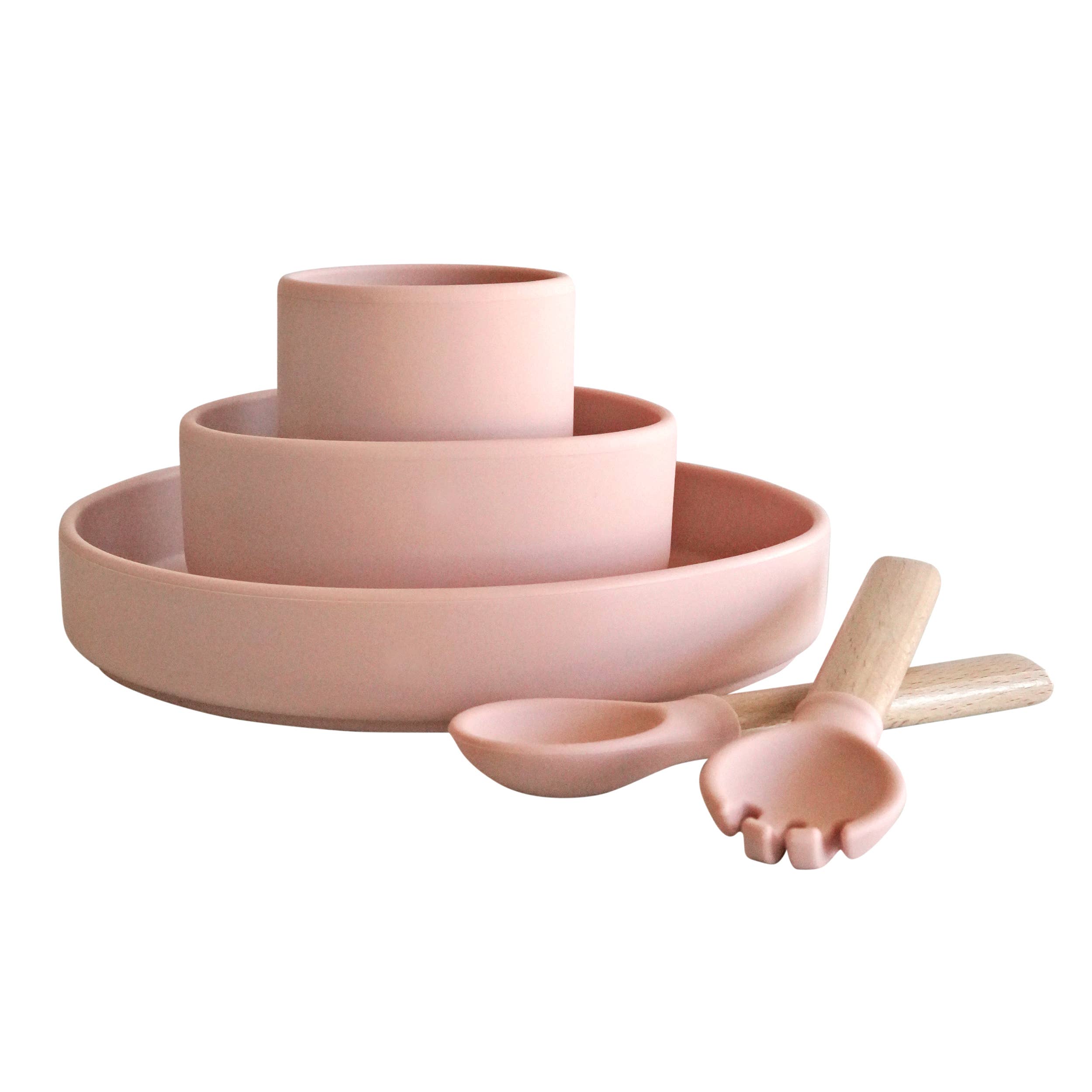 Silicone toddler feeding set