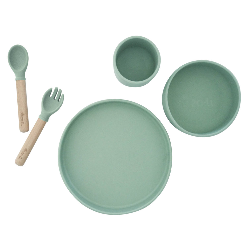 Silicone toddler feeding set