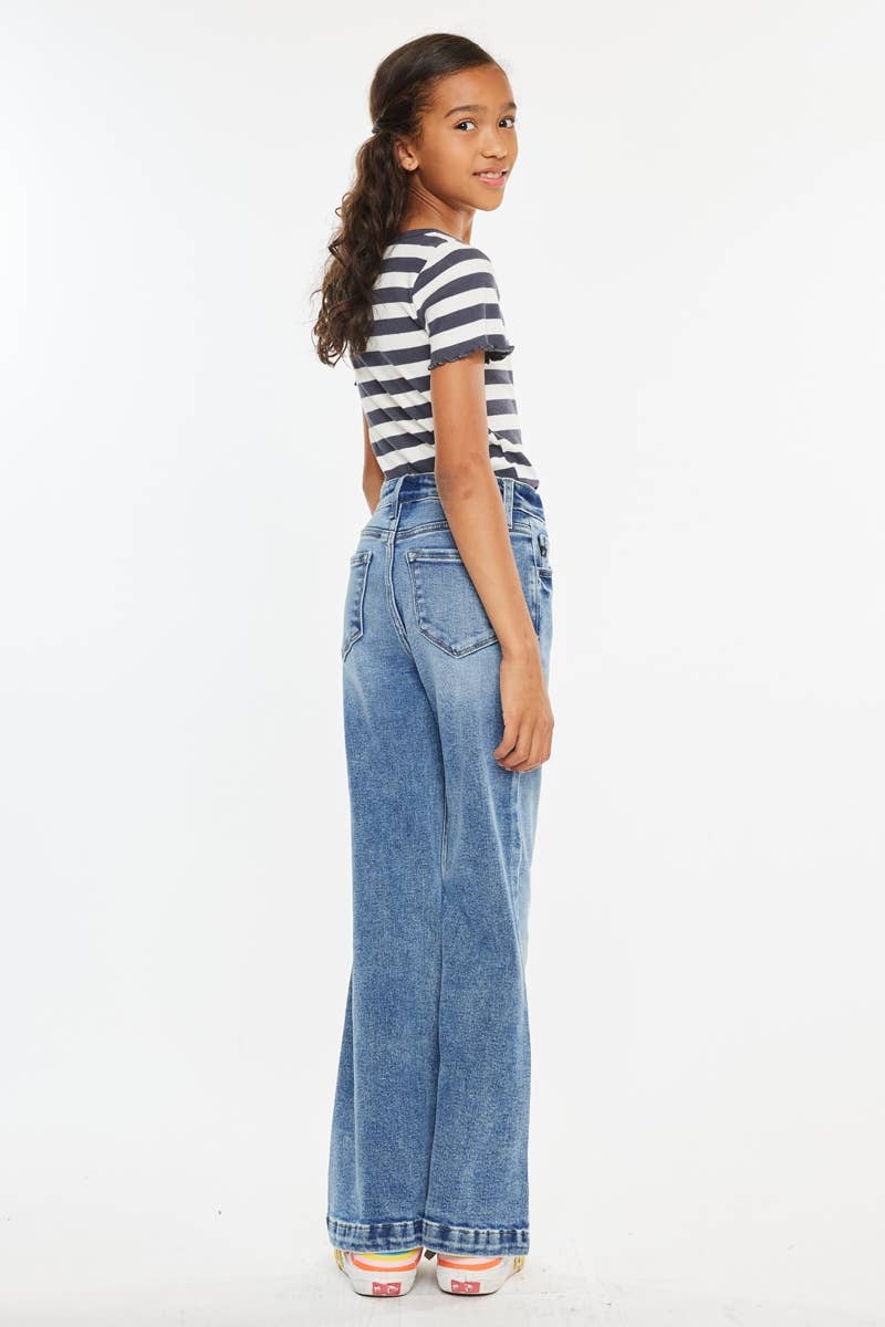 Girls HIGH RISE WIDE LEG FLARE JEANS
