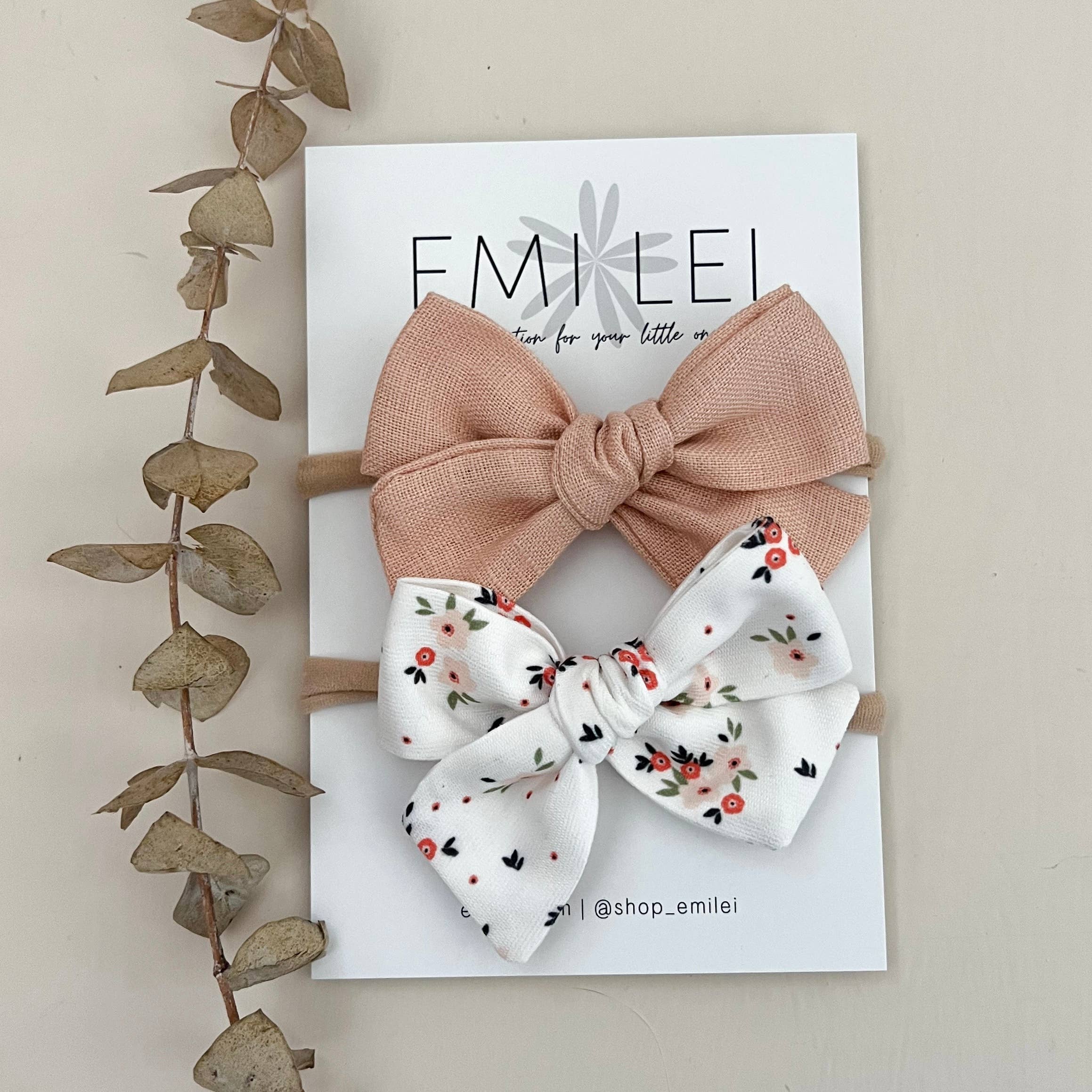 Nylon Stretchy Bow Headband Set