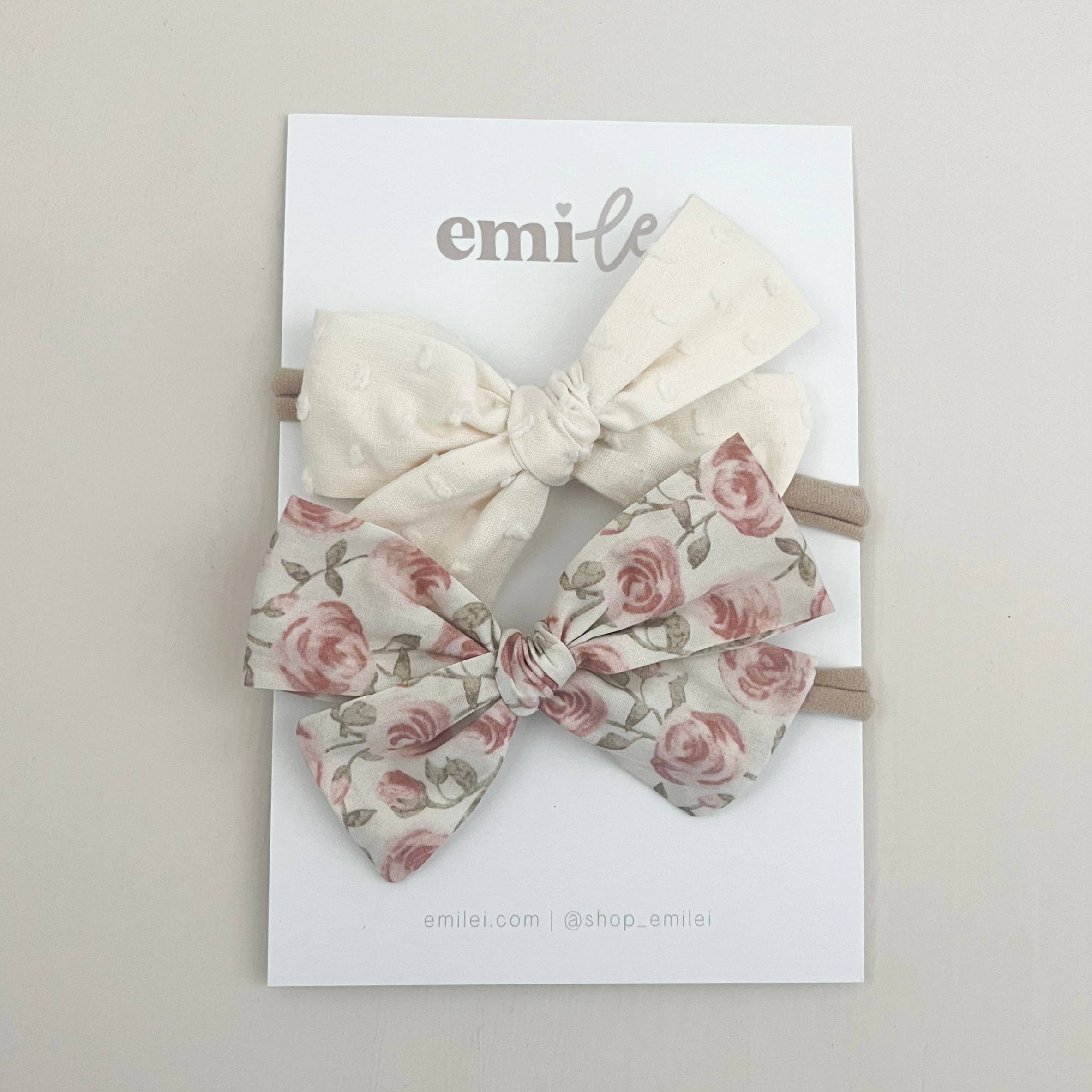 Nylon Stretchy Bow Headband Set