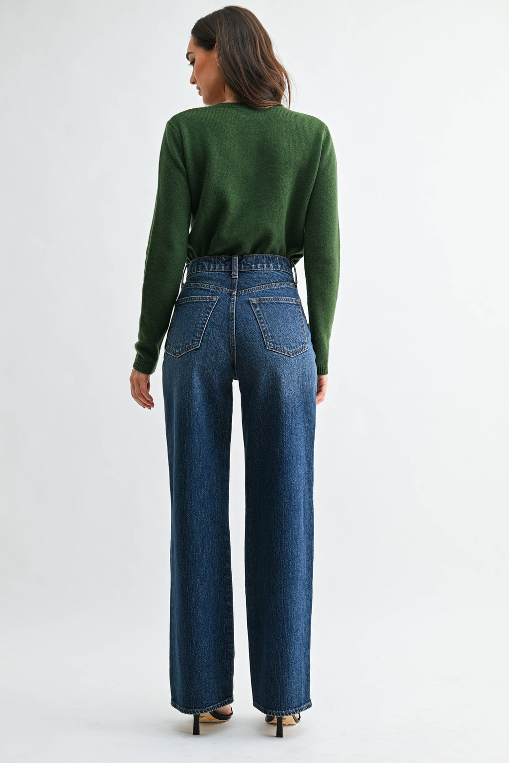 Square Patch Pocket Straight Leg - DARK DENIM
