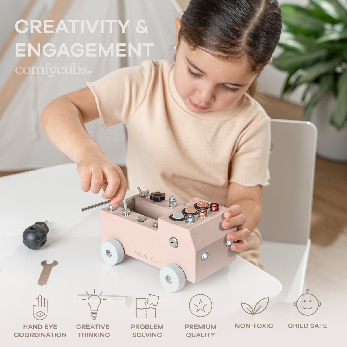Busy Board Truck Toy (multiple colors)