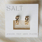 CRISS-CROSS HOOP EARRINGS | 18k gold | stud post hoops