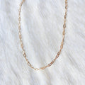 RECTANGLE BOX CHAIN | 18k gold paperclip chain