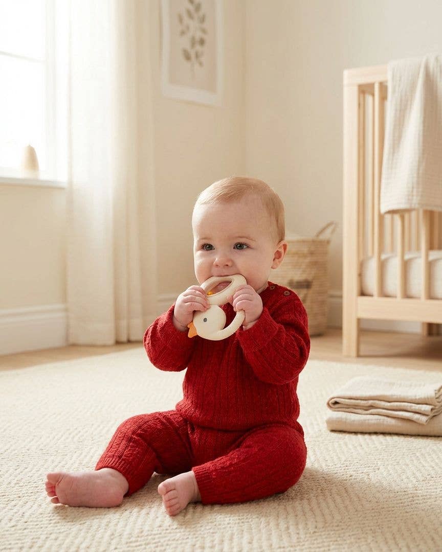 Silicone Teether with Rattle