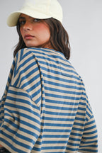 Oversized Stripe Boyfriend Tee