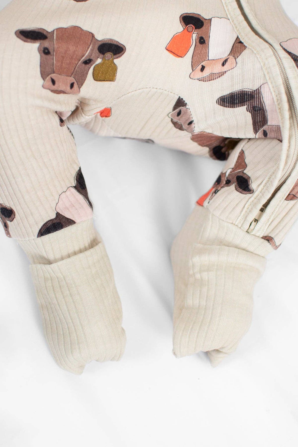 Cattle Buddy Baby Ribbed Cotton Zippy