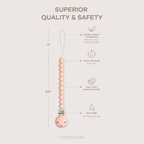 Baby Pacifier Clips, 100% Food Grade Silicone by Comfy Cubs