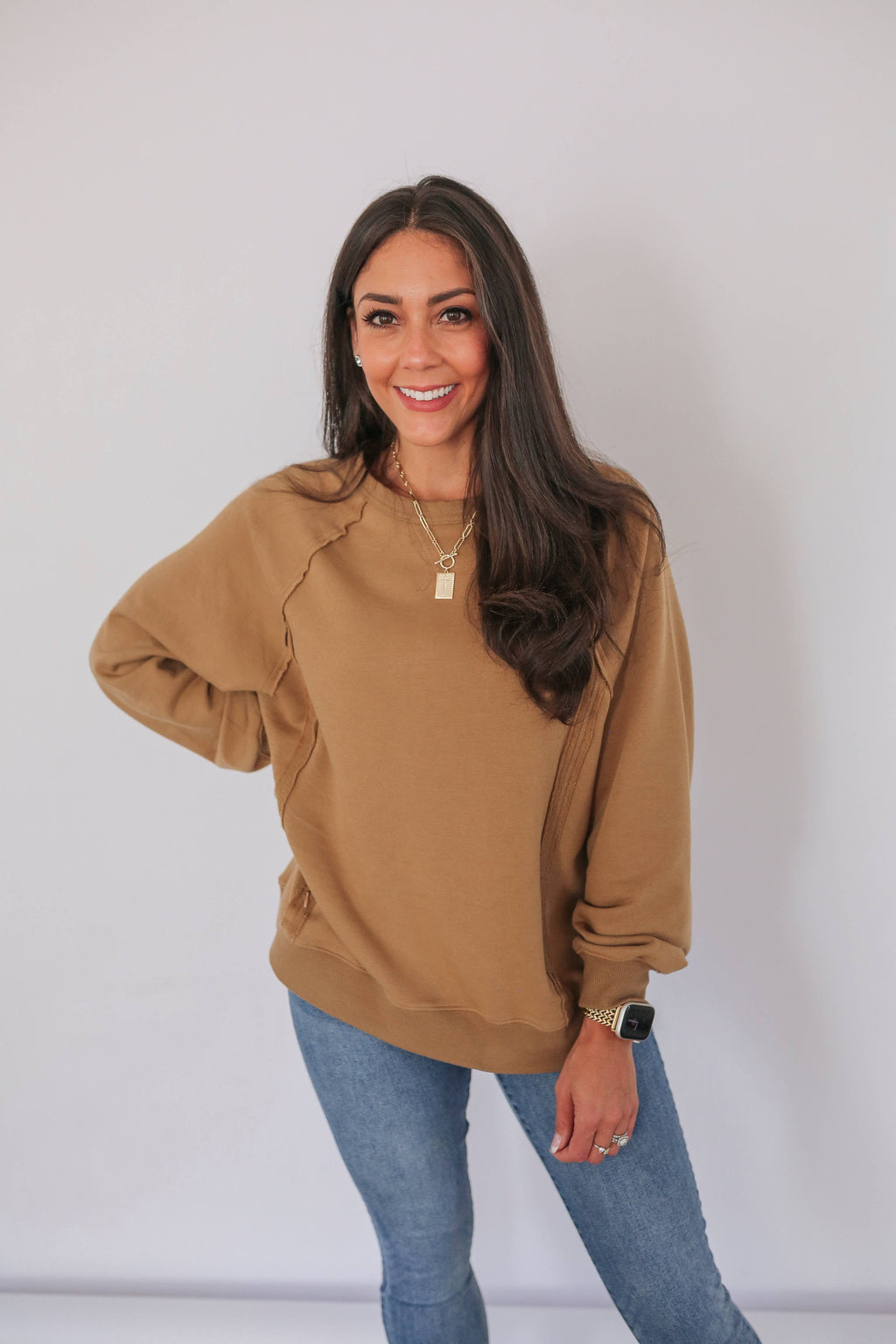 Big Hug Vertical Zip Breastfeeding Crewneck