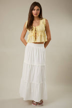 PLEATED DETAIL MAXI SKIRT