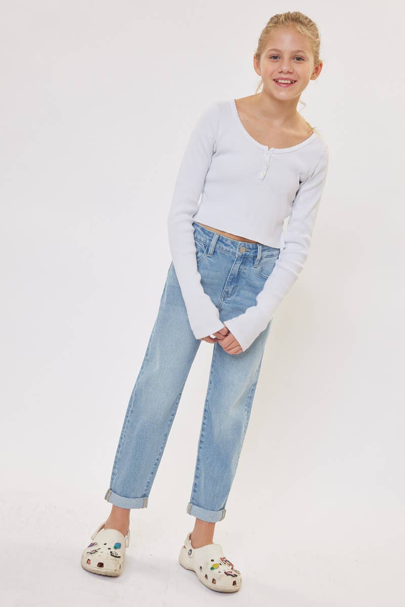 GIRLS MINI MOM JEANS