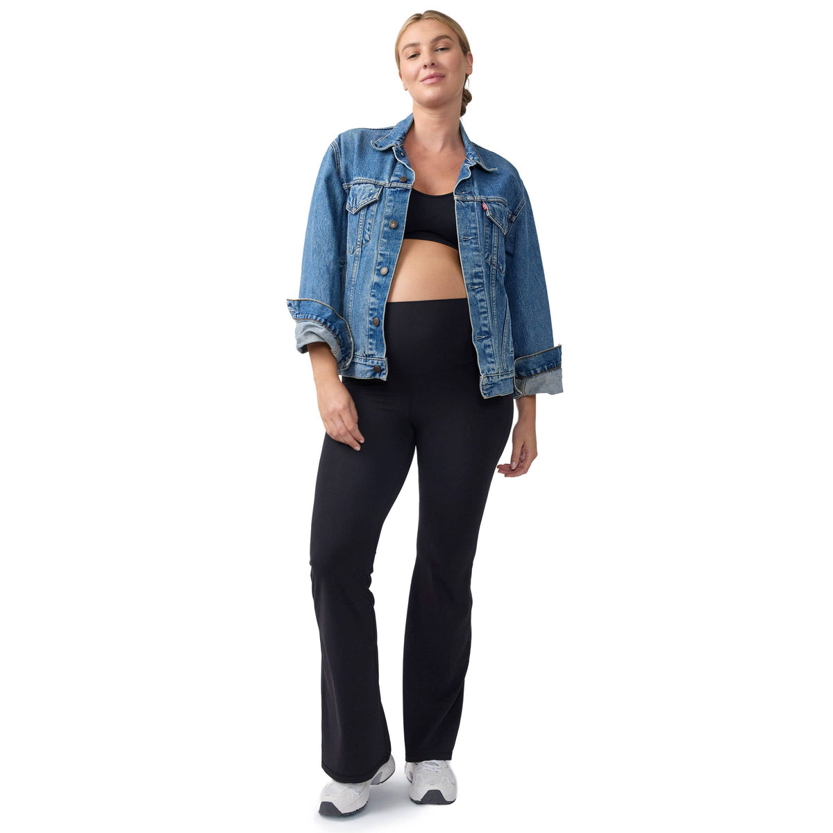 Fold-down Flare Active Maternity Leggings