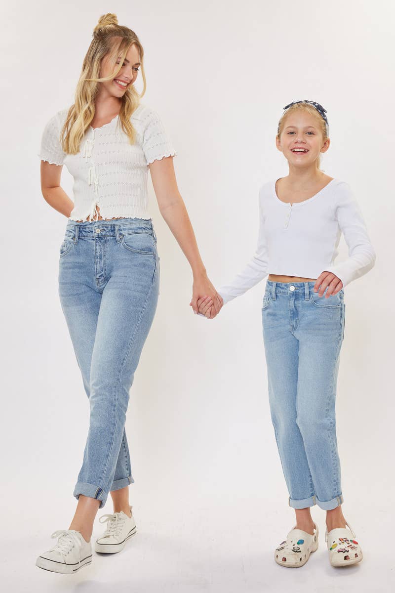 GIRLS MINI MOM JEANS