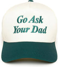 Two Tone Cap - Go Ask Your Dad - Beige/Green