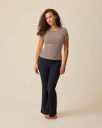 Fall Colors: Ribbed Bamboo Crew Neck Nursing T-shirt