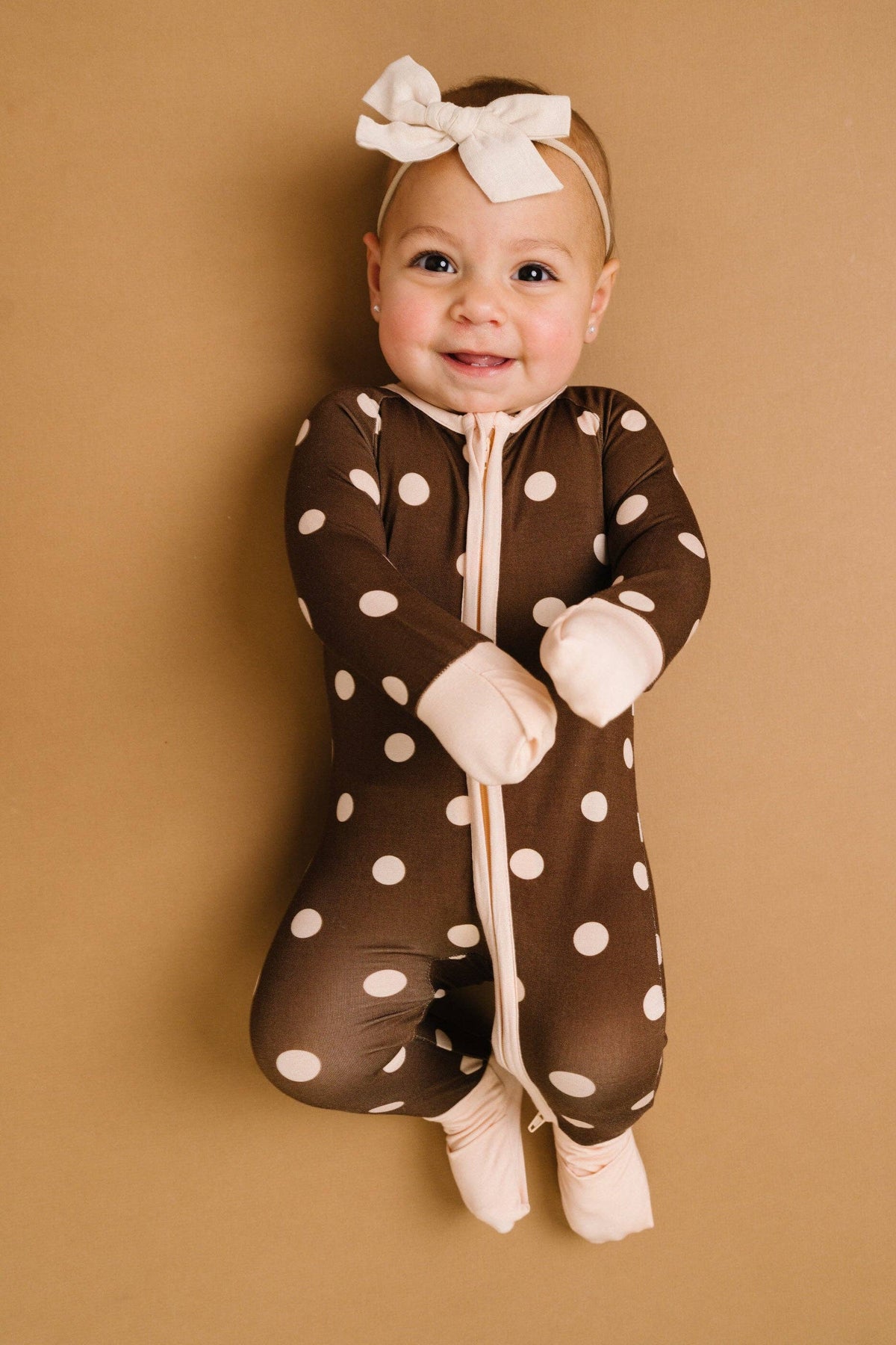 Espresso Polkadot Bamboo Sleeper