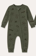 Touchdown (Ribbed) Zip Pajamas
